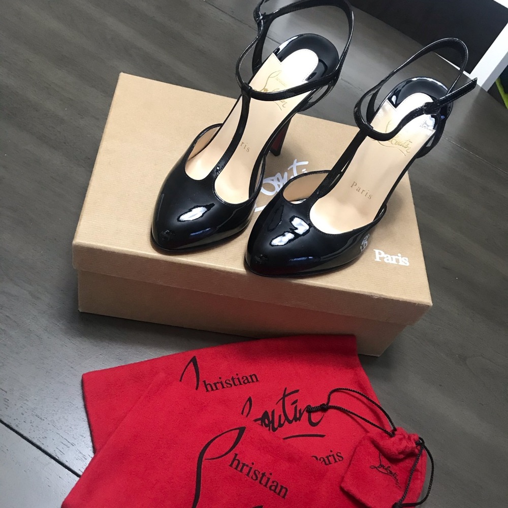 Christian Louboutin T-Strap Patent Leather Heels